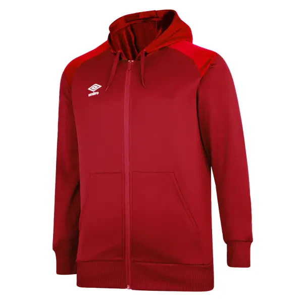 Umbro Full Zip Hoodie Junior - Chili Pepper / Vermillion
